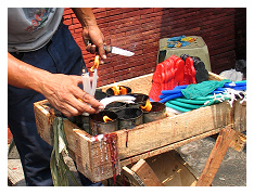 people-shaped voodoo candles being sold in front of Quiapo church...isn't that so eerie?!