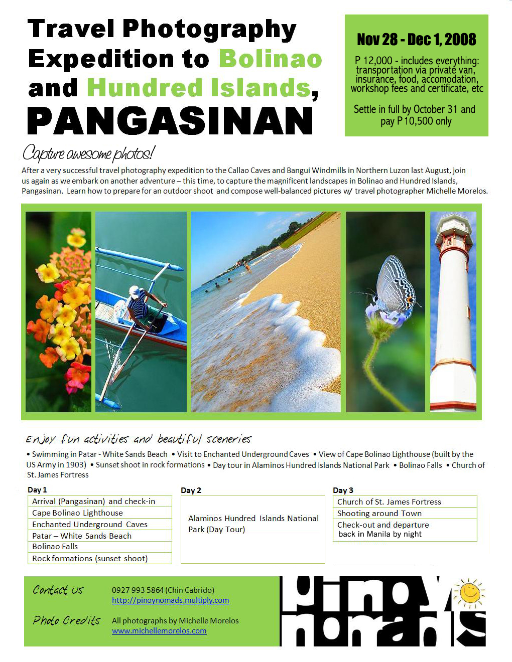 travel brochure pangasinan tagalog